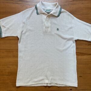 Original Penguin vintage‎ Grand Slam ivory loose knit polo shirt SIZE L
